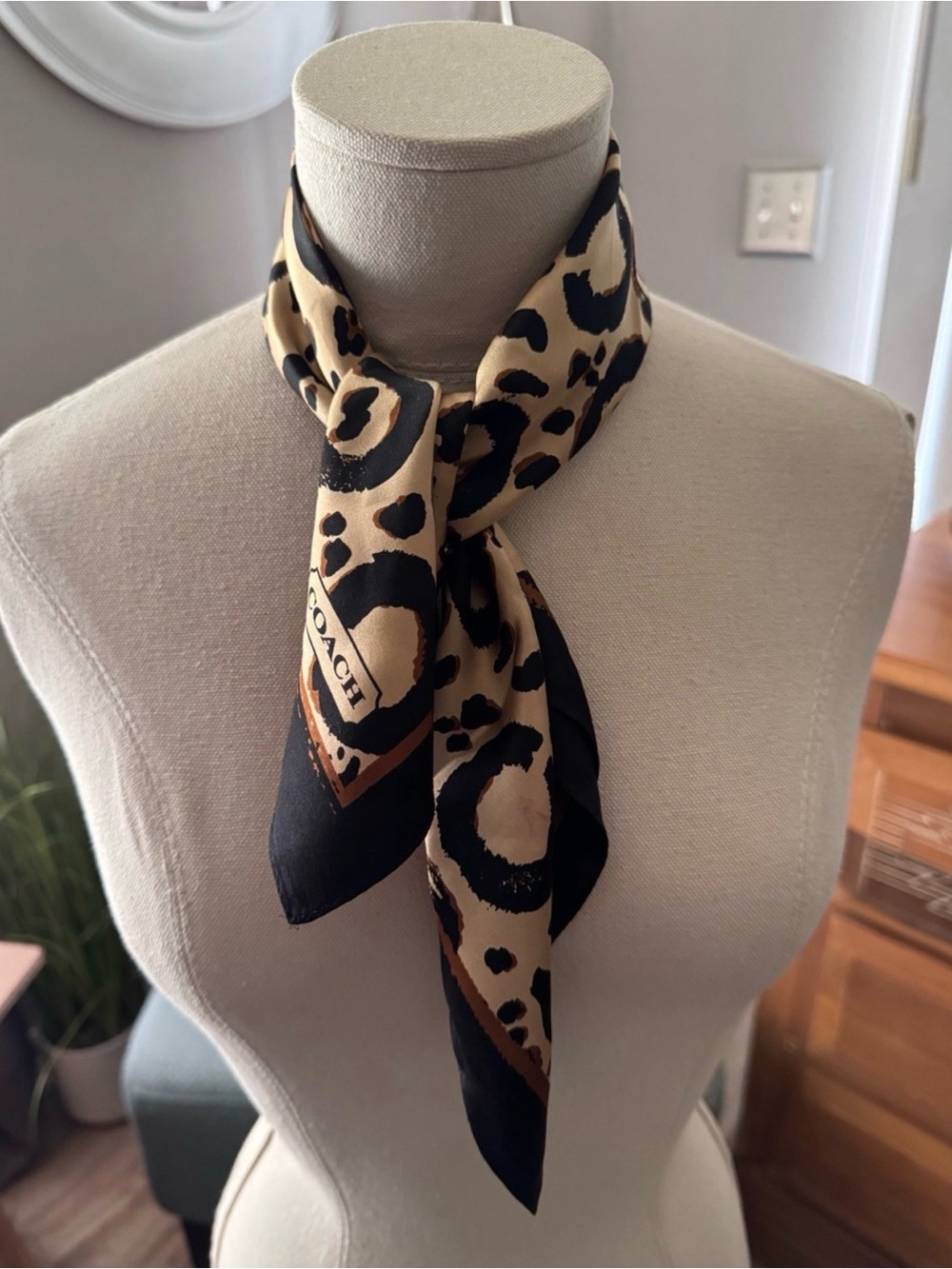Coach Leopard Print Scarf